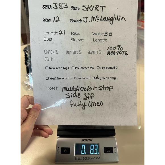 J. McLaughlin Multicolor Stripe Mini Pencil Skirt - Picture 6 of 6